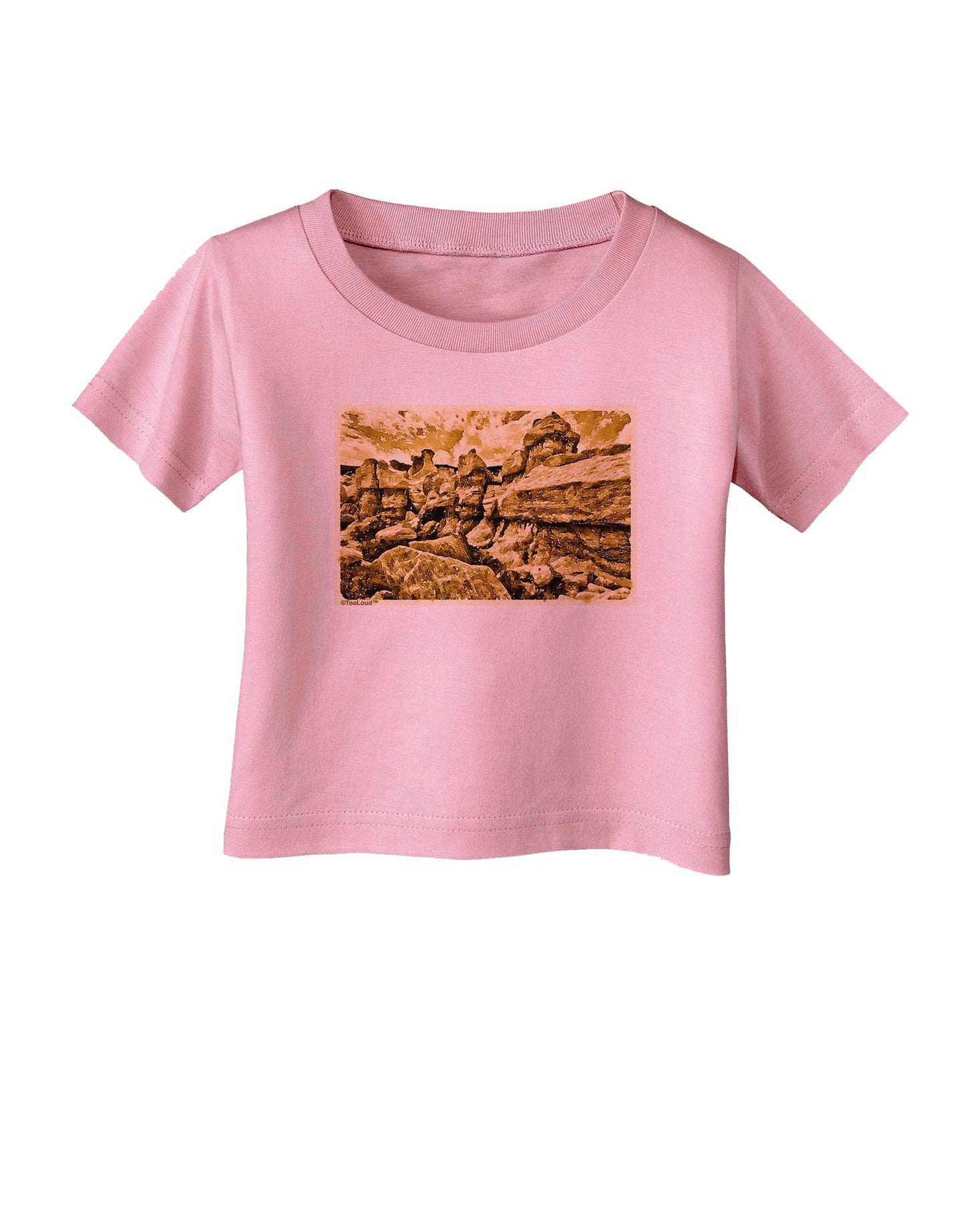 Watercolor Mountains Colorado Infant T-Shirt-Infant T-Shirt-TooLoud-Candy-Pink-06-Months-Davson Sales