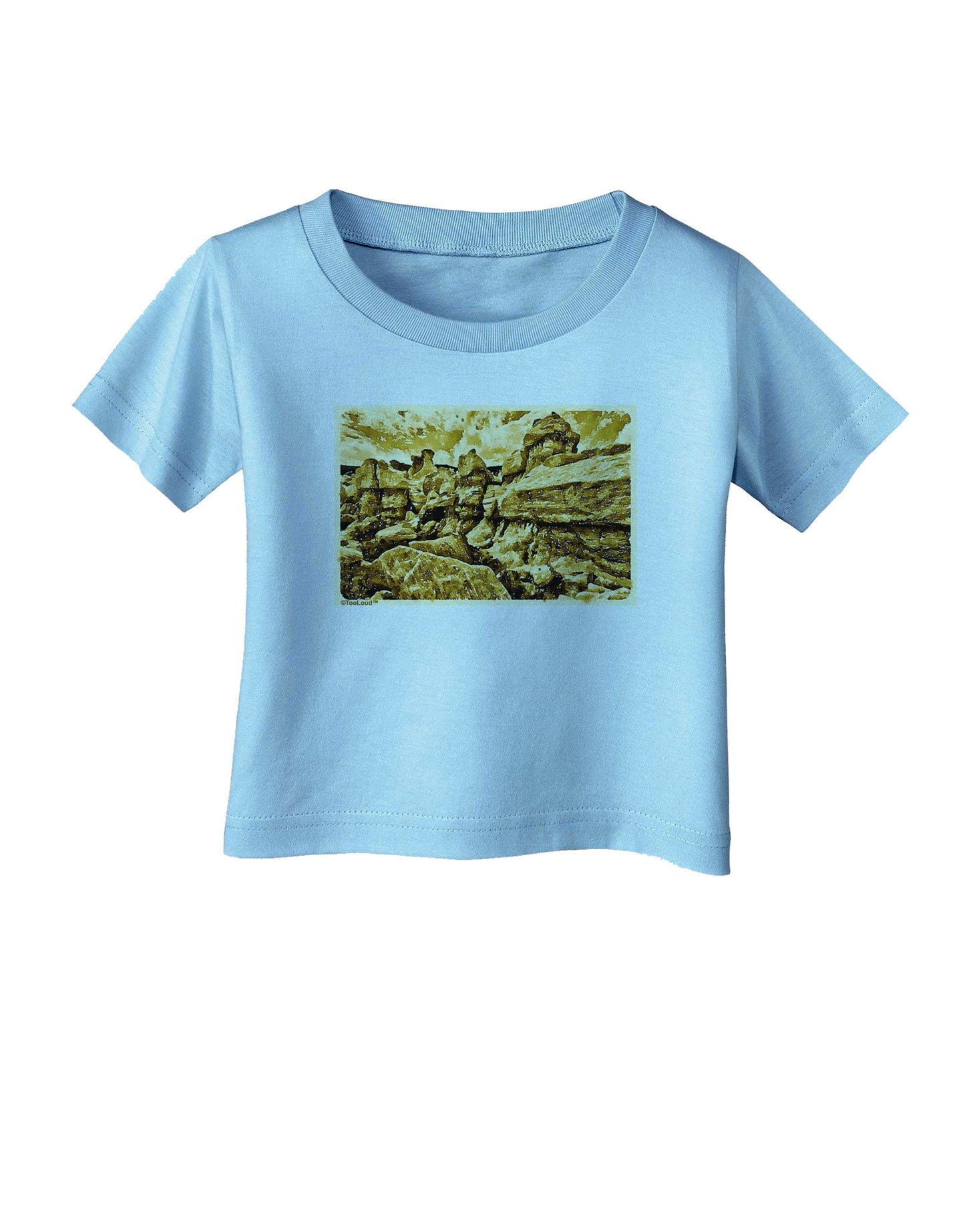 Watercolor Mountains Colorado Infant T-Shirt-Infant T-Shirt-TooLoud-Aquatic-Blue-06-Months-Davson Sales