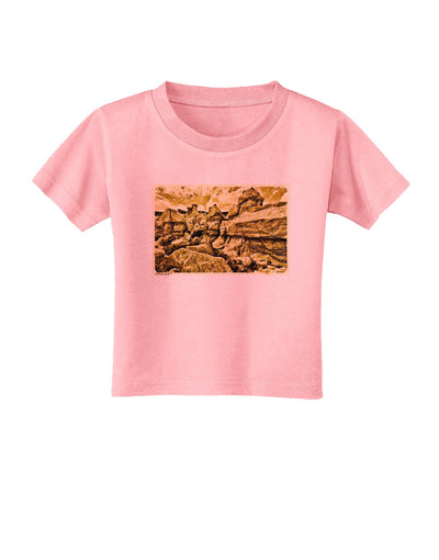 Watercolor Mountains Colorado Toddler T-Shirt-Toddler T-Shirt-TooLoud-Candy-Pink-2T-Davson Sales