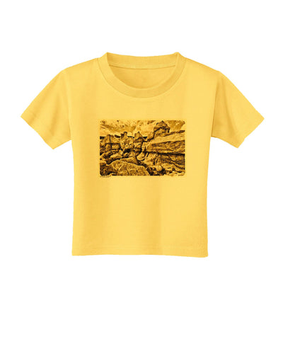 Watercolor Mountains Colorado Toddler T-Shirt-Toddler T-Shirt-TooLoud-Yellow-2T-Davson Sales