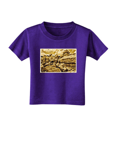 Watercolor Mountains Colorado Toddler T-Shirt Dark-Toddler T-Shirt-TooLoud-Purple-2T-Davson Sales