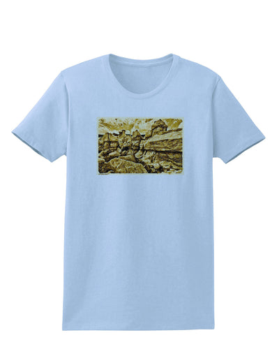 Watercolor Mountains Colorado Womens T-Shirt-Womens T-Shirt-TooLoud-Light-Blue-X-Small-Davson Sales