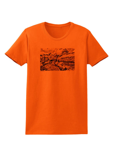 Watercolor Mountains Colorado Womens T-Shirt-Womens T-Shirt-TooLoud-Orange-X-Small-Davson Sales