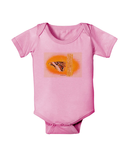 Watercolor Owl Moth Baby Romper Bodysuit-Baby Romper-TooLoud-Pink-06-Months-Davson Sales