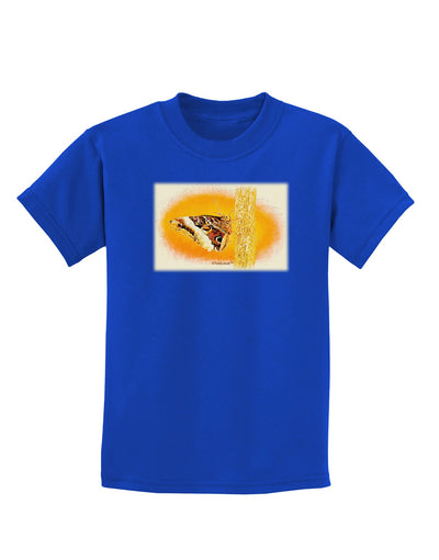 Watercolor Owl Moth Childrens Dark T-Shirt-Childrens T-Shirt-TooLoud-Royal-Blue-X-Small-Davson Sales