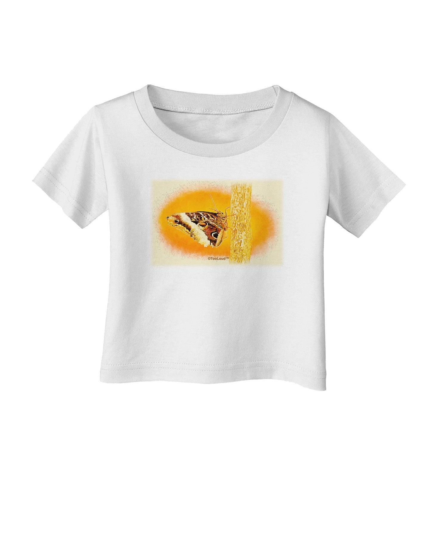 Watercolor Owl Moth Infant T-Shirt-Infant T-Shirt-TooLoud-White-06-Months-Davson Sales