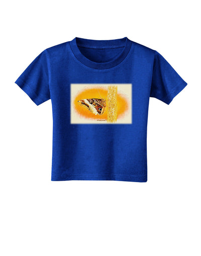 Watercolor Owl Moth Toddler T-Shirt Dark-Toddler T-Shirt-TooLoud-Royal-Blue-2T-Davson Sales