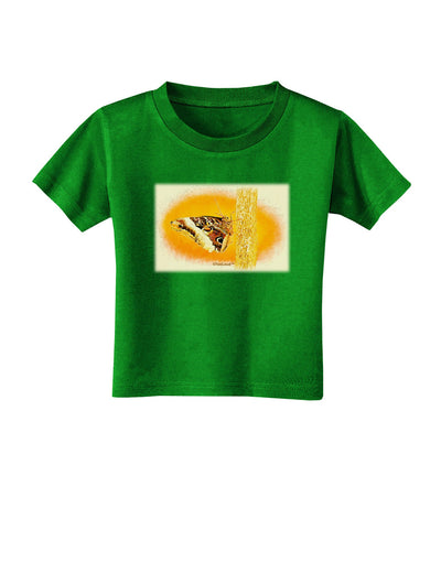 Watercolor Owl Moth Toddler T-Shirt Dark-Toddler T-Shirt-TooLoud-Clover-Green-2T-Davson Sales