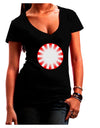 Watercolor Peppermint Womens V-Neck Dark T-Shirt-Womens V-Neck T-Shirts-TooLoud-Black-Juniors Fitted Small-Davson Sales