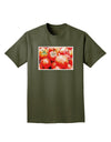 Watercolor Tomatoes Adult Dark T-Shirt-Mens T-Shirt-TooLoud-Military-Green-Small-Davson Sales