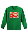 Watercolor Tomatoes Adult Long Sleeve Dark T-Shirt-TooLoud-Kelly-Green-Small-Davson Sales