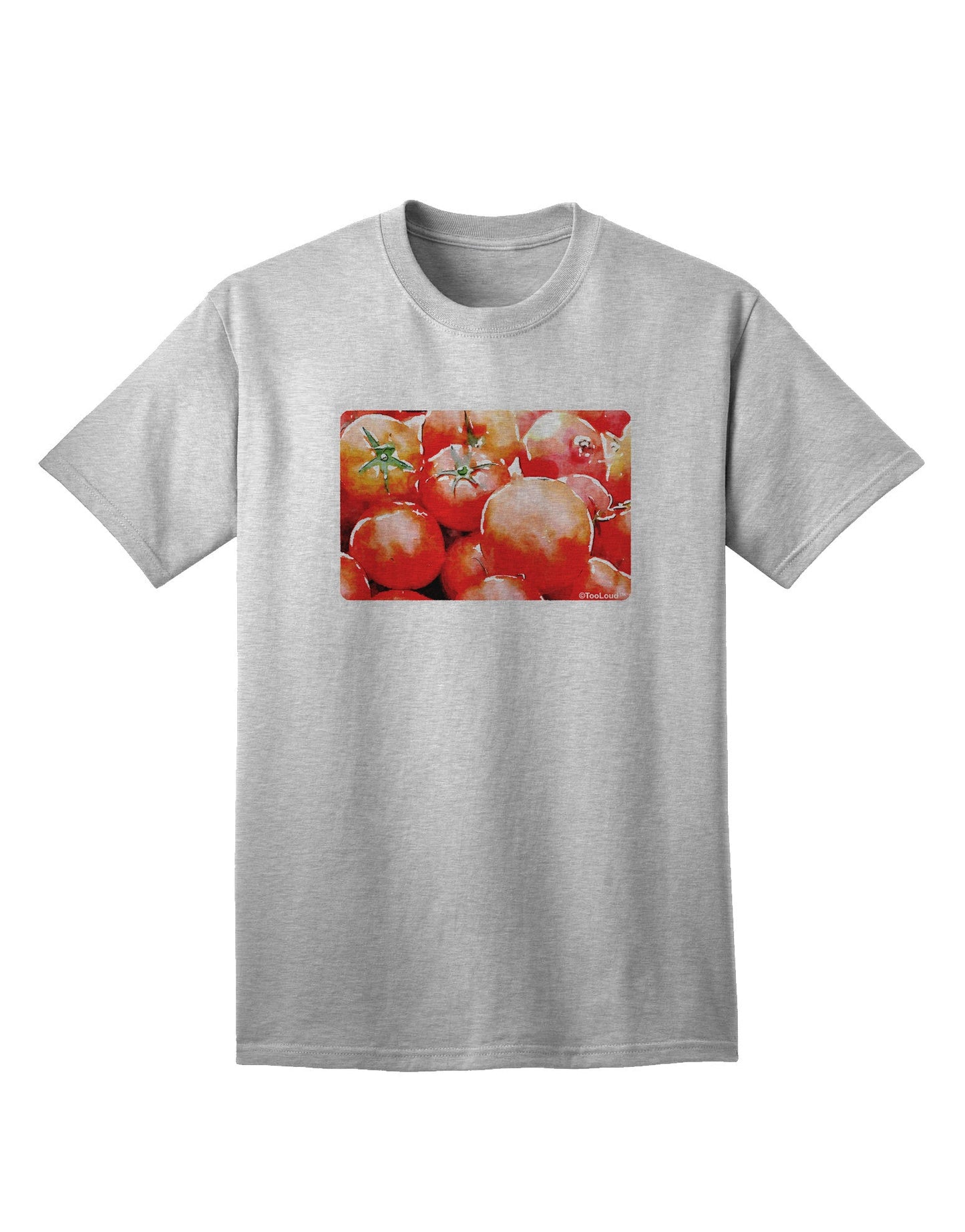 Watercolor Tomatoes Adult T-Shirt-Mens T-Shirt-TooLoud-AshGray-Small-Davson Sales