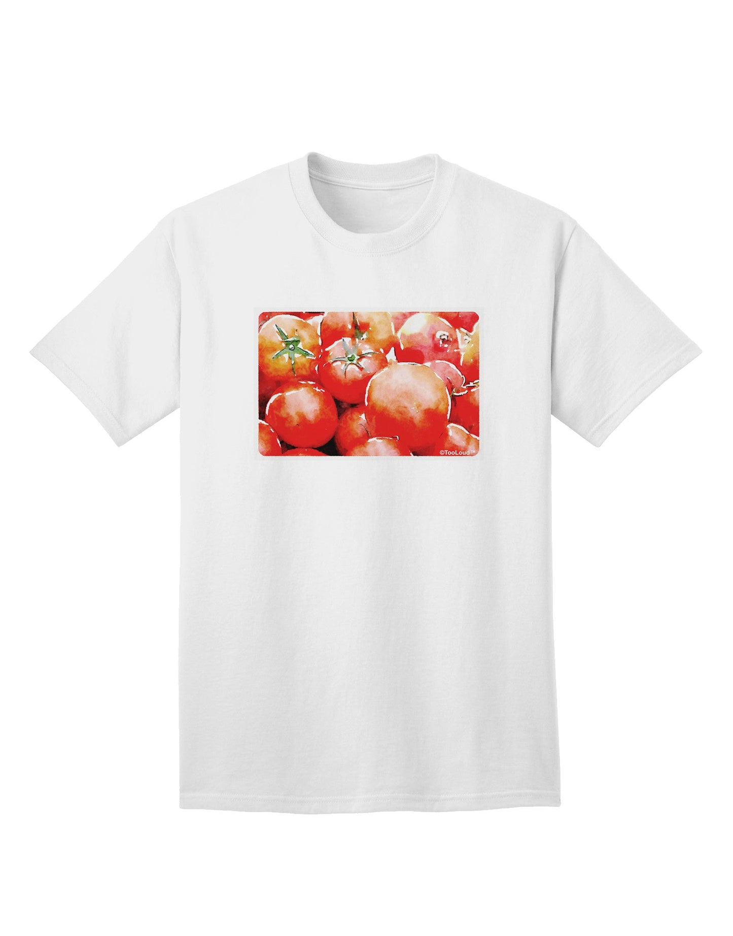 Watercolor Tomatoes Adult T-Shirt-Mens T-Shirt-TooLoud-White-Small-Davson Sales