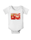 Watercolor Tomatoes Baby Romper Bodysuit-Baby Romper-TooLoud-White-06-Months-Davson Sales