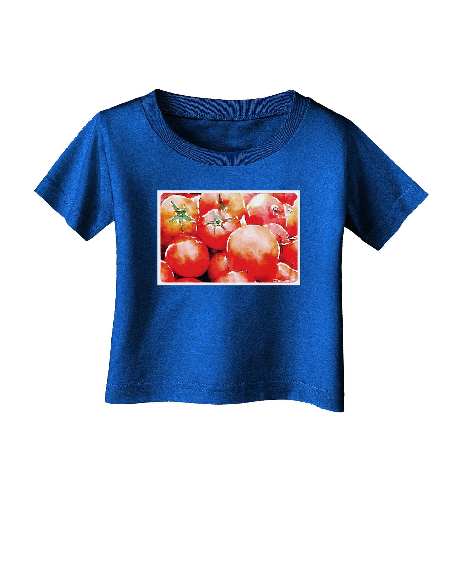 Watercolor Tomatoes Infant T-Shirt Dark-Infant T-Shirt-TooLoud-Royal-Blue-06-Months-Davson Sales