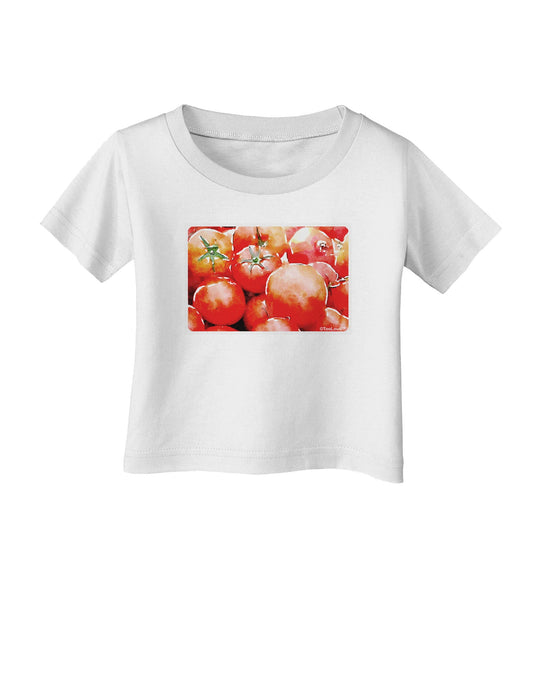 Watercolor Tomatoes Infant T-Shirt-Infant T-Shirt-TooLoud-White-06-Months-Davson Sales