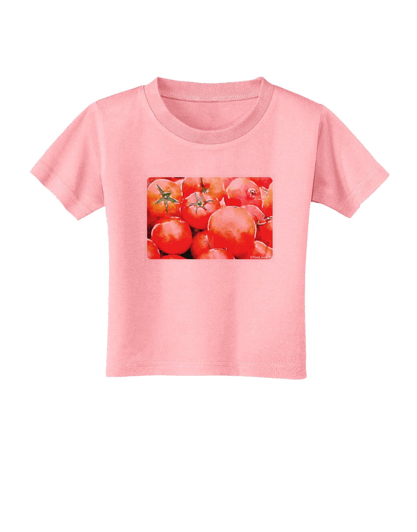 Watercolor Tomatoes Toddler T-Shirt-Toddler T-Shirt-TooLoud-Candy-Pink-2T-Davson Sales