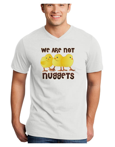 We Are Not Nuggets Adult V-Neck T-shirt-Mens V-Neck T-Shirt-TooLoud-White-Small-Davson Sales