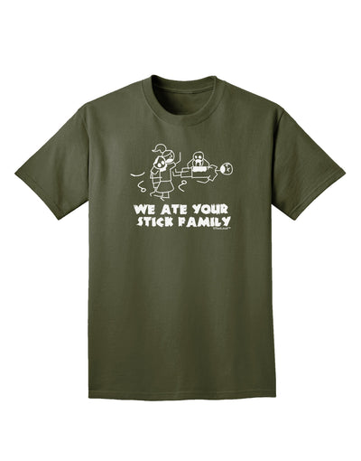 We Ate Your Stick Family - Funny Adult Dark T-Shirt by TooLoud-Mens T-Shirt-TooLoud-Military-Green-Small-Davson Sales