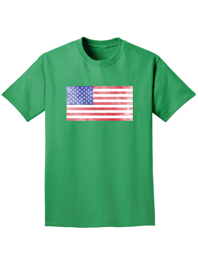 Weathered American Flag Adult Dark T-Shirt-Mens T-Shirt-TooLoud-Kelly-Green-Small-Davson Sales