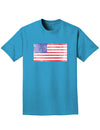 Weathered American Flag Adult Dark T-Shirt-Mens T-Shirt-TooLoud-Turquoise-Small-Davson Sales