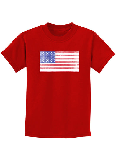 Weathered American Flag Childrens Dark T-Shirt-Childrens T-Shirt-TooLoud-Red-X-Small-Davson Sales