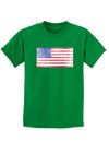 Weathered American Flag Childrens Dark T-Shirt-Childrens T-Shirt-TooLoud-Kelly-Green-X-Small-Davson Sales