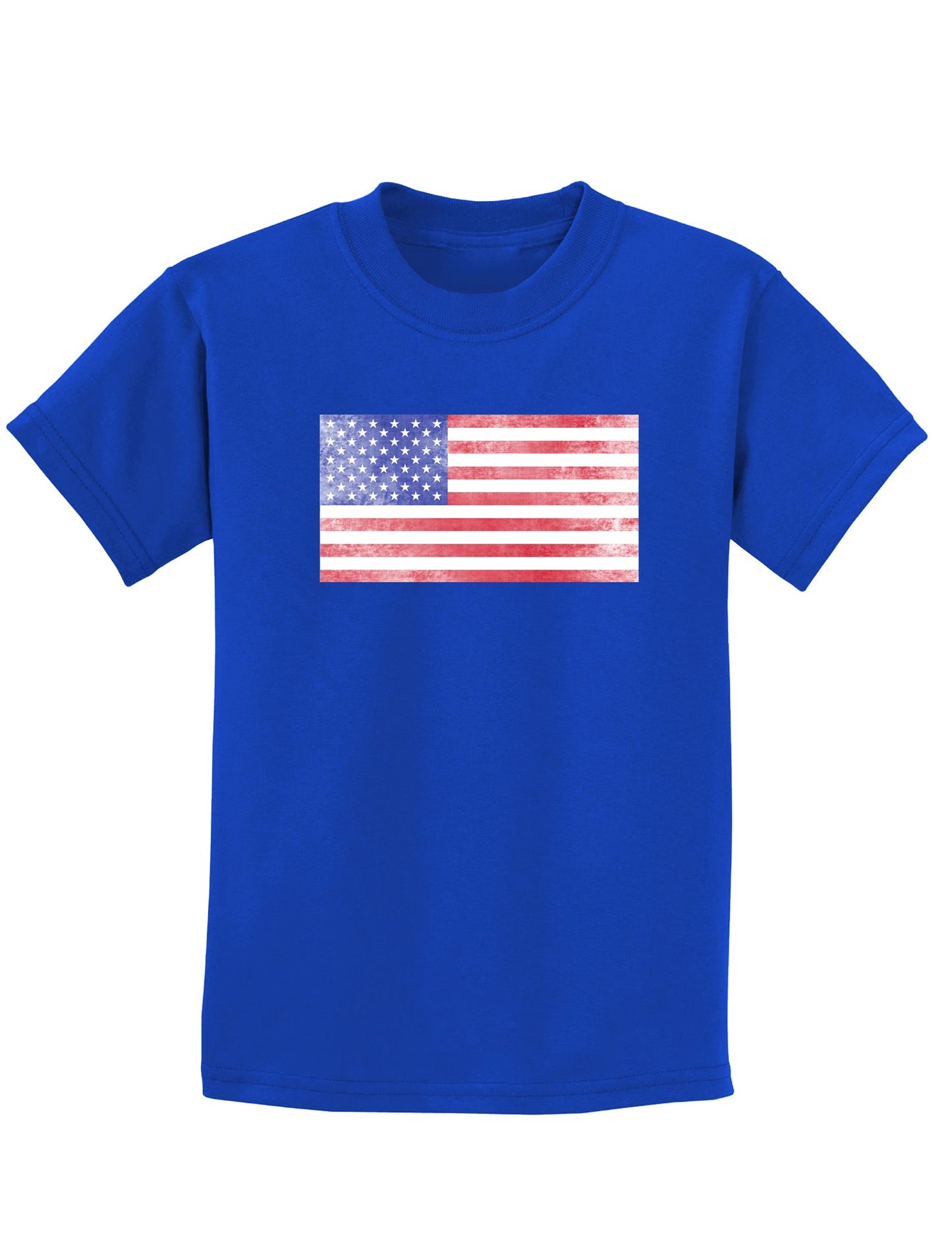 Weathered American Flag Childrens Dark T-Shirt-Childrens T-Shirt-TooLoud-Royal-Blue-X-Small-Davson Sales