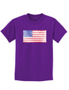 Weathered American Flag Childrens Dark T-Shirt-Childrens T-Shirt-TooLoud-Purple-X-Small-Davson Sales