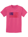 Weathered American Flag Childrens T-Shirt-Childrens T-Shirt-TooLoud-Sangria-X-Small-Davson Sales