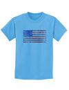 Weathered American Flag Childrens T-Shirt-Childrens T-Shirt-TooLoud-Aquatic-Blue-X-Small-Davson Sales