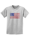 Weathered American Flag Childrens T-Shirt-Childrens T-Shirt-TooLoud-AshGray-X-Small-Davson Sales