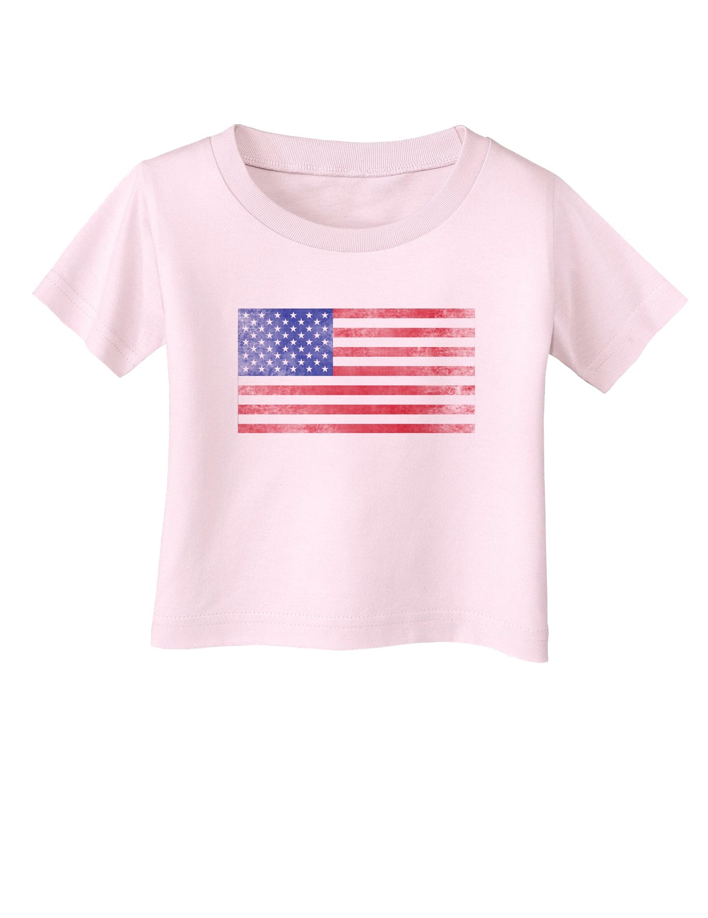 Weathered American Flag Infant T-Shirt-Infant T-Shirt-TooLoud-Light-Pink-06-Months-Davson Sales