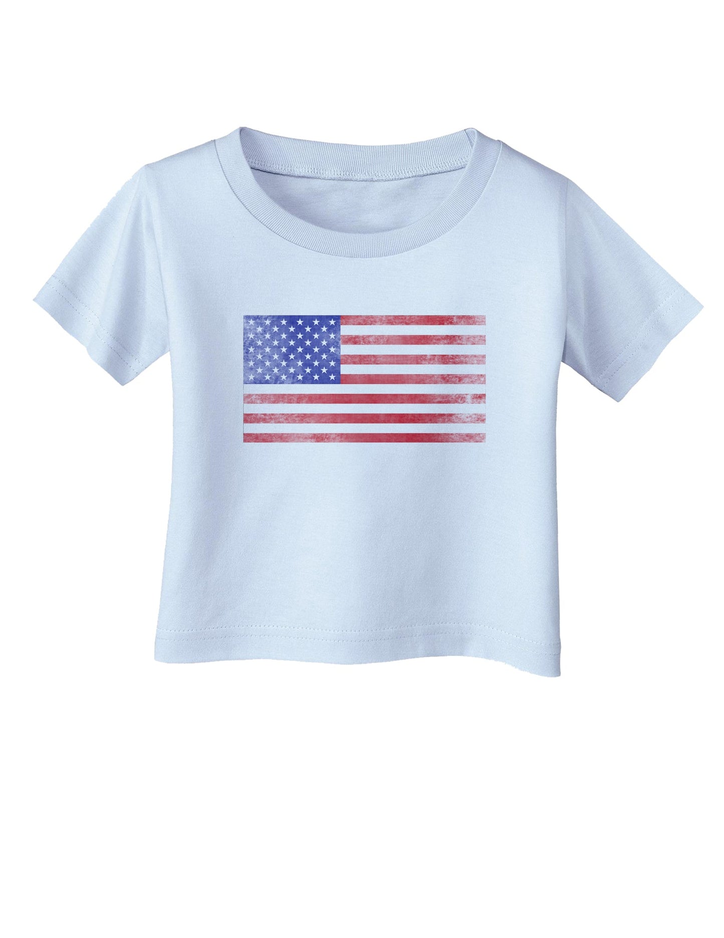 Weathered American Flag Infant T-Shirt-Infant T-Shirt-TooLoud-Light-Blue-06-Months-Davson Sales