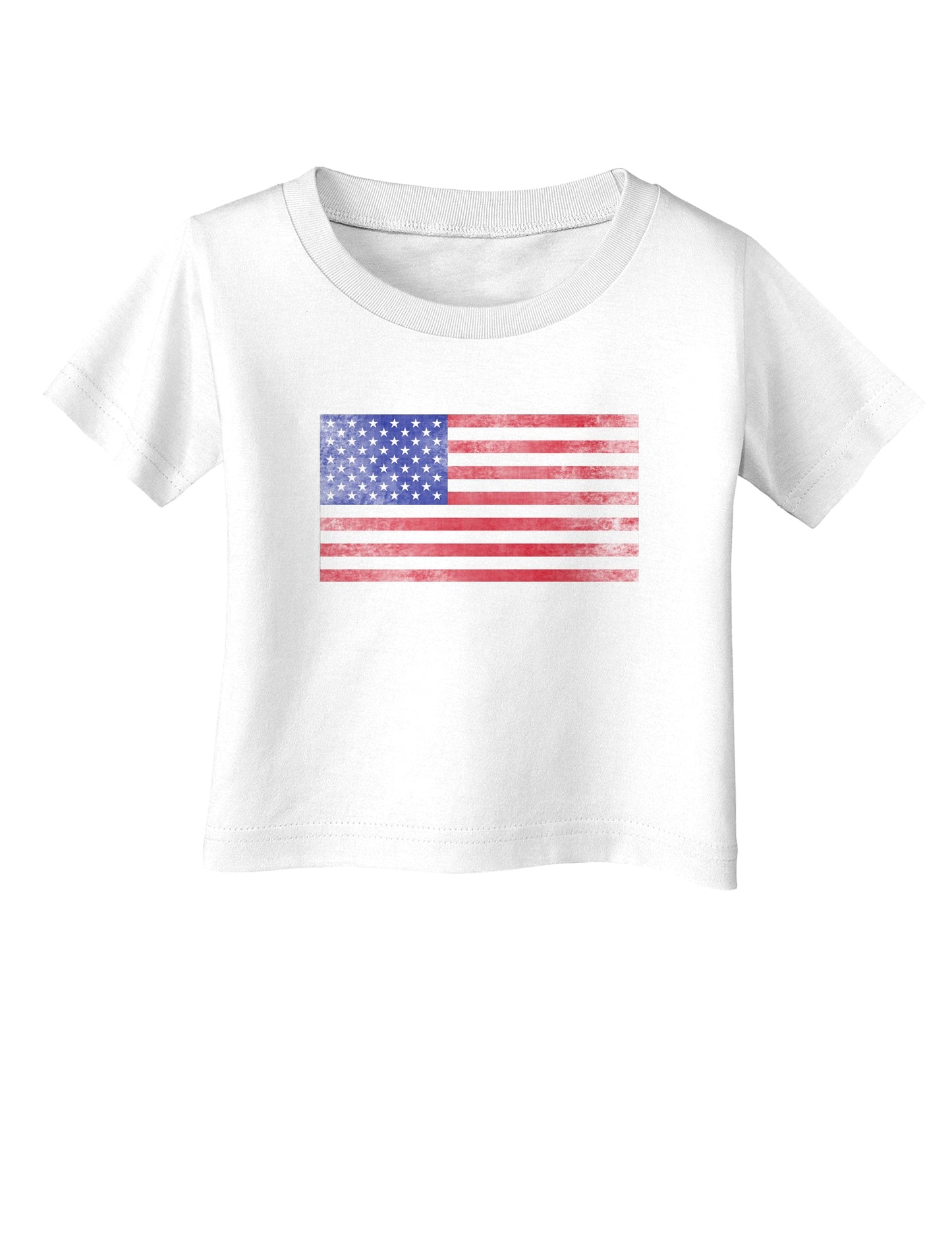 Weathered American Flag Infant T-Shirt-Infant T-Shirt-TooLoud-White-06-Months-Davson Sales