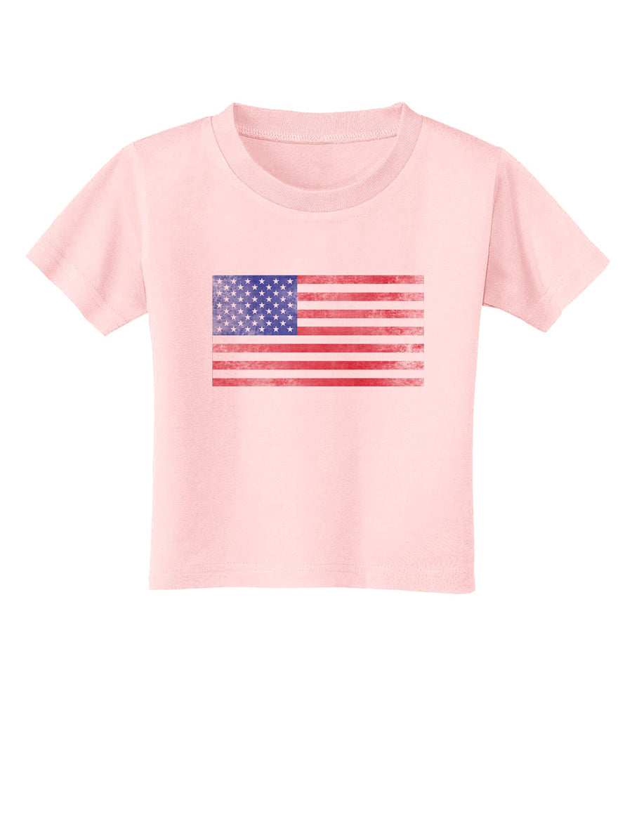 Weathered American Flag Toddler T-Shirt-Toddler T-Shirt-TooLoud-White-2T-Davson Sales