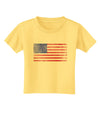 Weathered American Flag Toddler T-Shirt-Toddler T-Shirt-TooLoud-Daffodil-Yellow-2T-Davson Sales