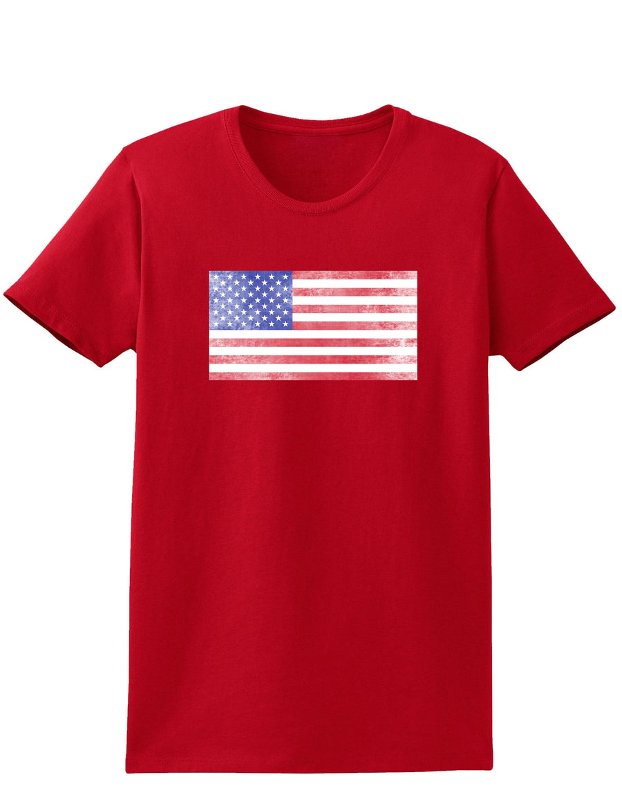 Weathered American Flag Womens Dark T-Shirt-TooLoud-Black-X-Small-Davson Sales