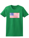 Weathered American Flag Womens Dark T-Shirt-TooLoud-Kelly-Green-X-Small-Davson Sales