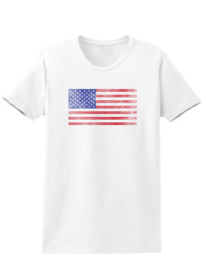 Weathered American Flag Womens T-Shirt-Womens T-Shirt-TooLoud-White-X-Small-Davson Sales