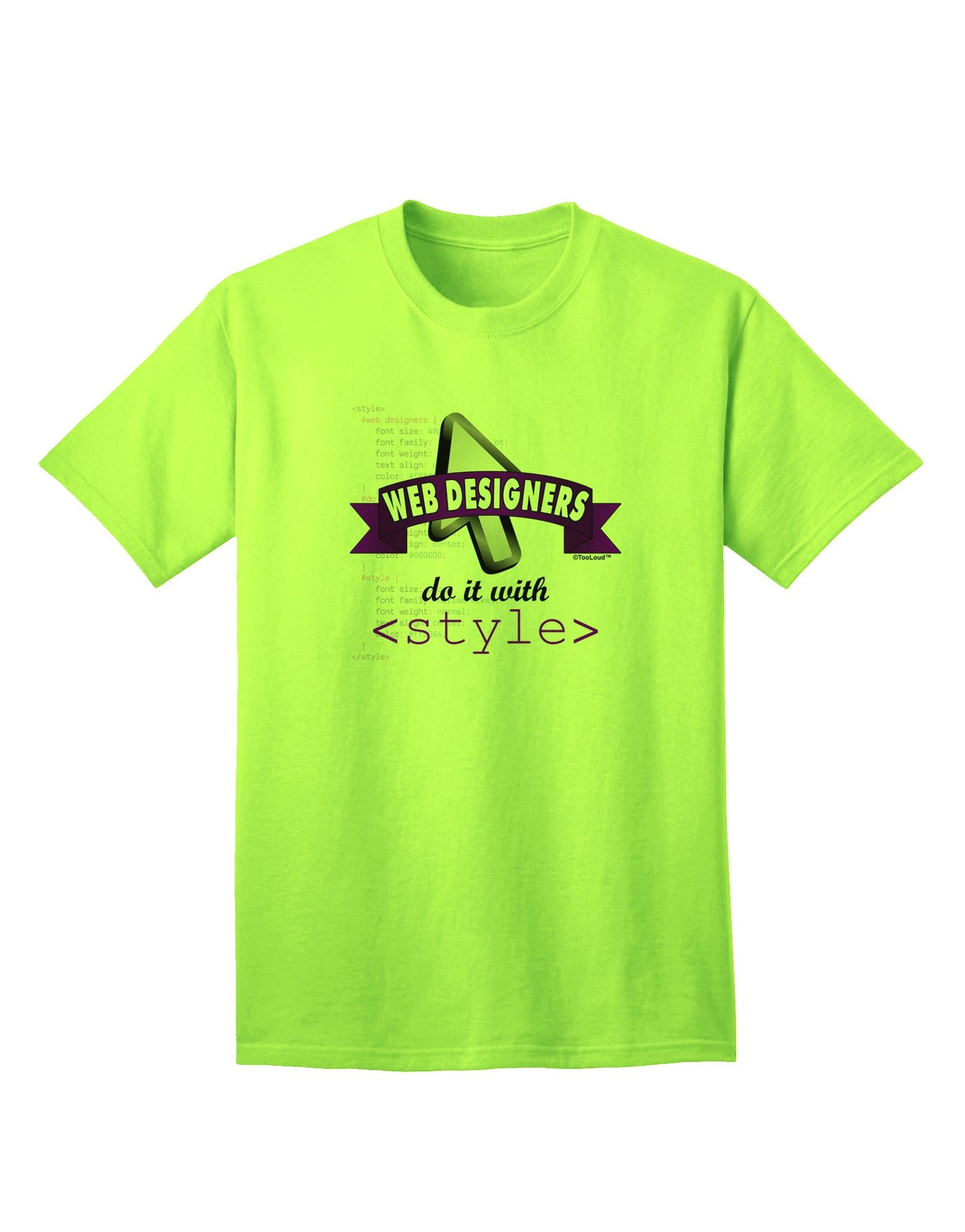 Web Designers' Collection - Sophisticated Adult Style T-Shirt-Mens T-shirts-TooLoud-Neon-Green-Small-Davson Sales