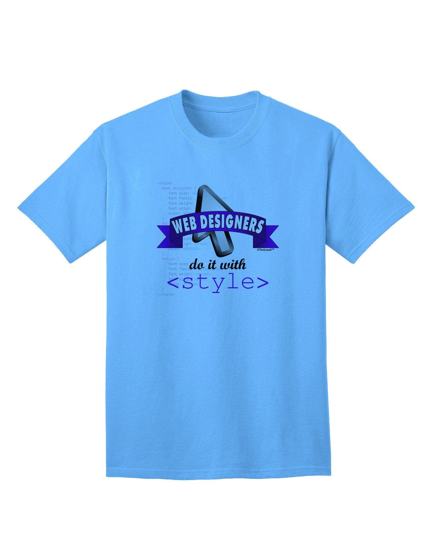 Web Designers' Collection - Sophisticated Adult Style T-Shirt-Mens T-shirts-TooLoud-Aquatic-Blue-Small-Davson Sales