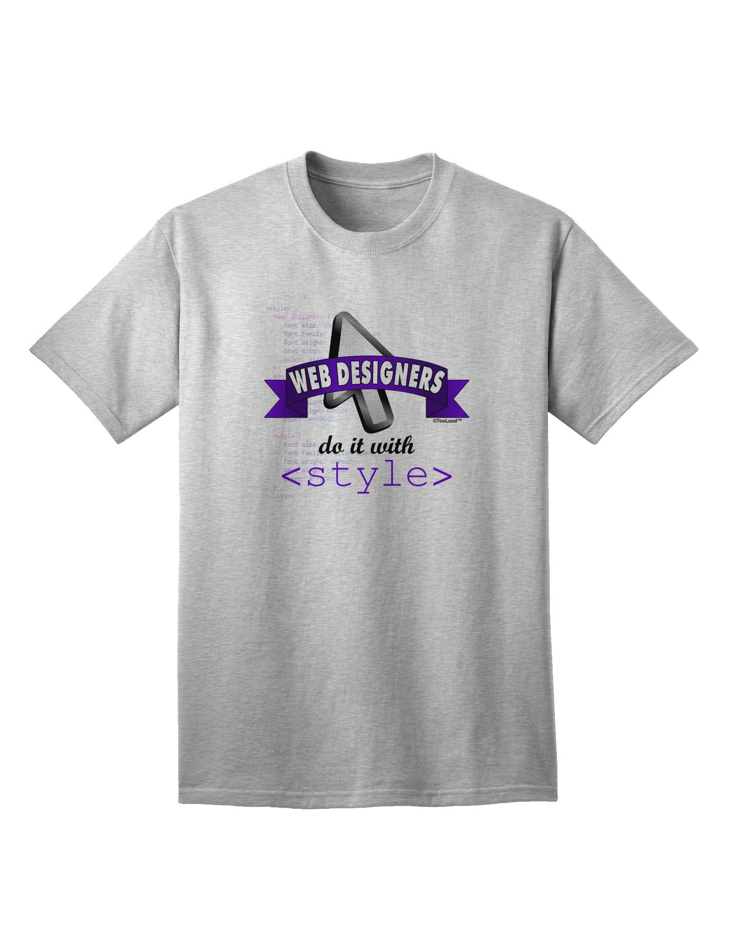 Web Designers' Collection - Sophisticated Adult Style T-Shirt-Mens T-shirts-TooLoud-AshGray-Small-Davson Sales