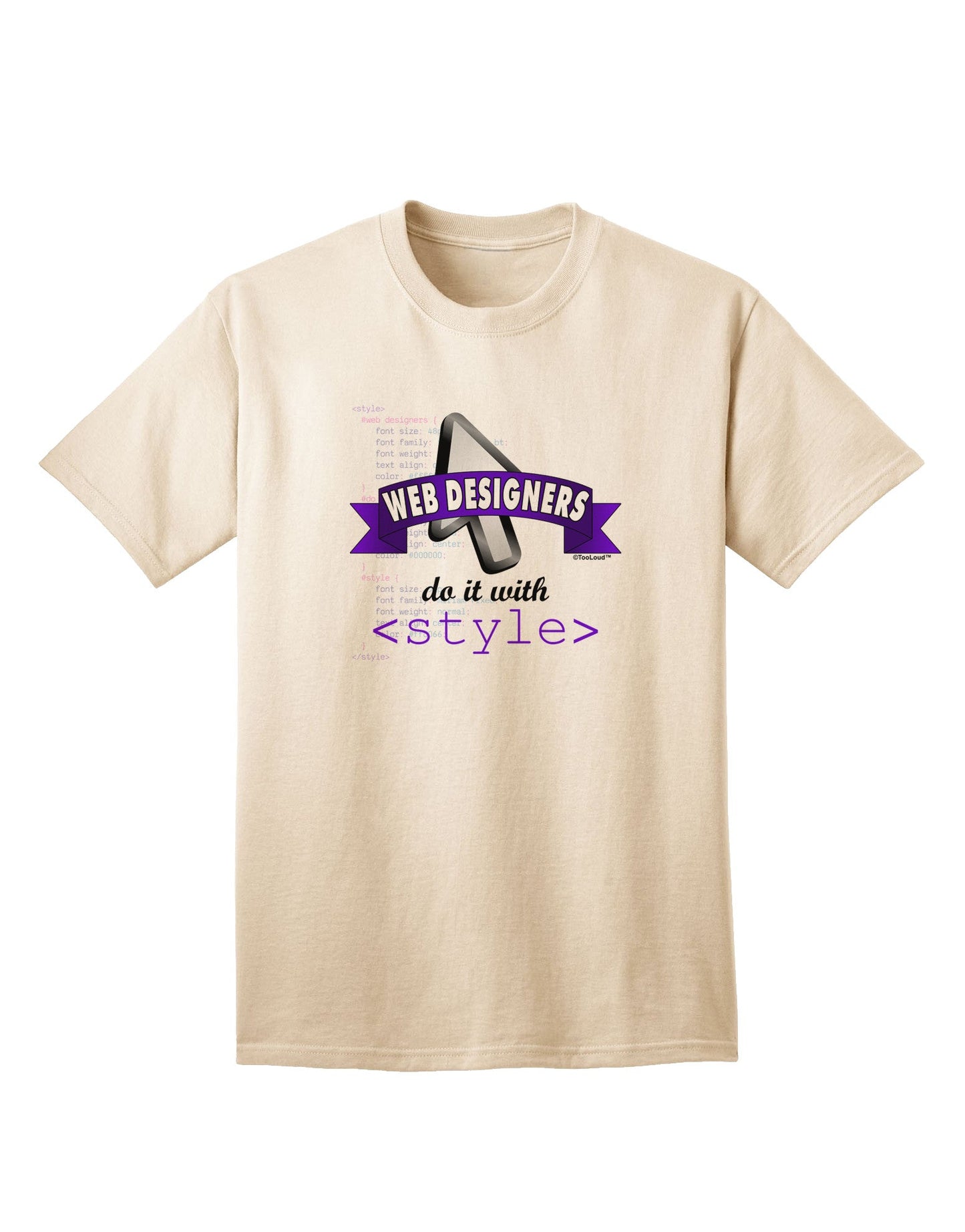 Web Designers' Collection - Sophisticated Adult Style T-Shirt-Mens T-shirts-TooLoud-Natural-Small-Davson Sales