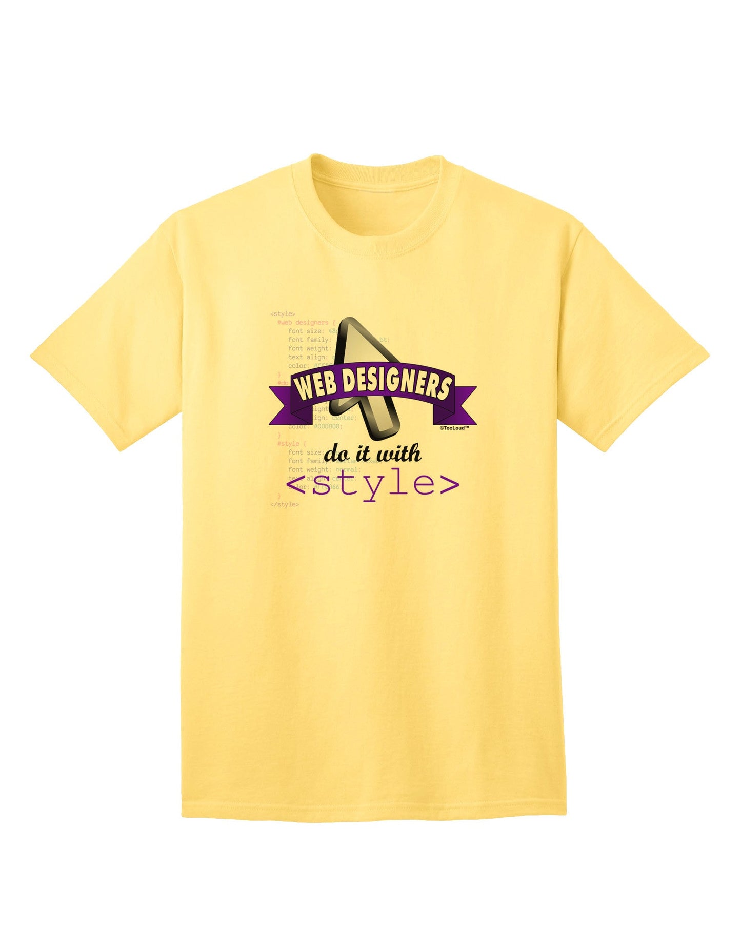 Web Designers' Collection - Sophisticated Adult Style T-Shirt-Mens T-shirts-TooLoud-Yellow-Small-Davson Sales