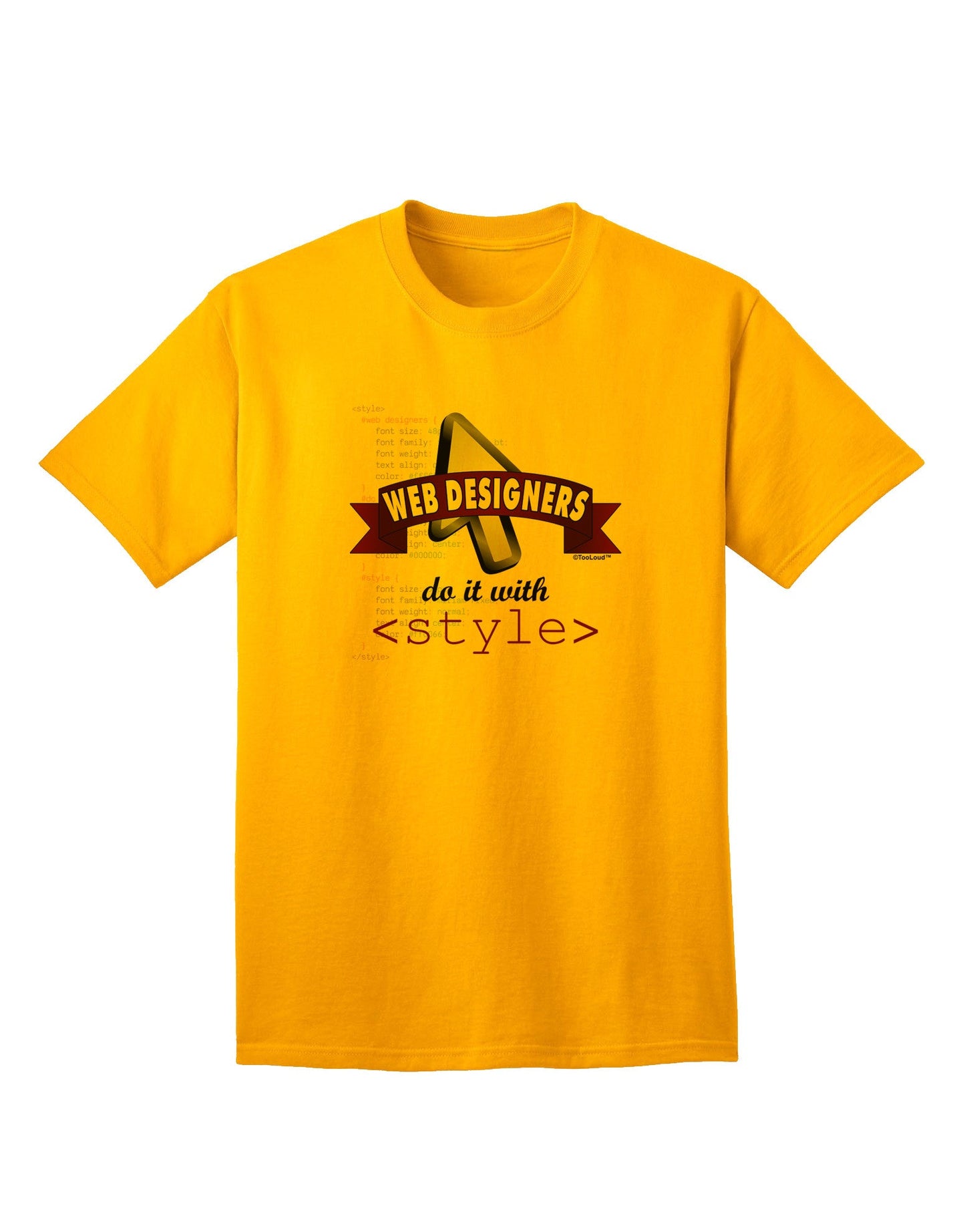 Web Designers' Collection - Sophisticated Adult Style T-Shirt-Mens T-shirts-TooLoud-Gold-Small-Davson Sales