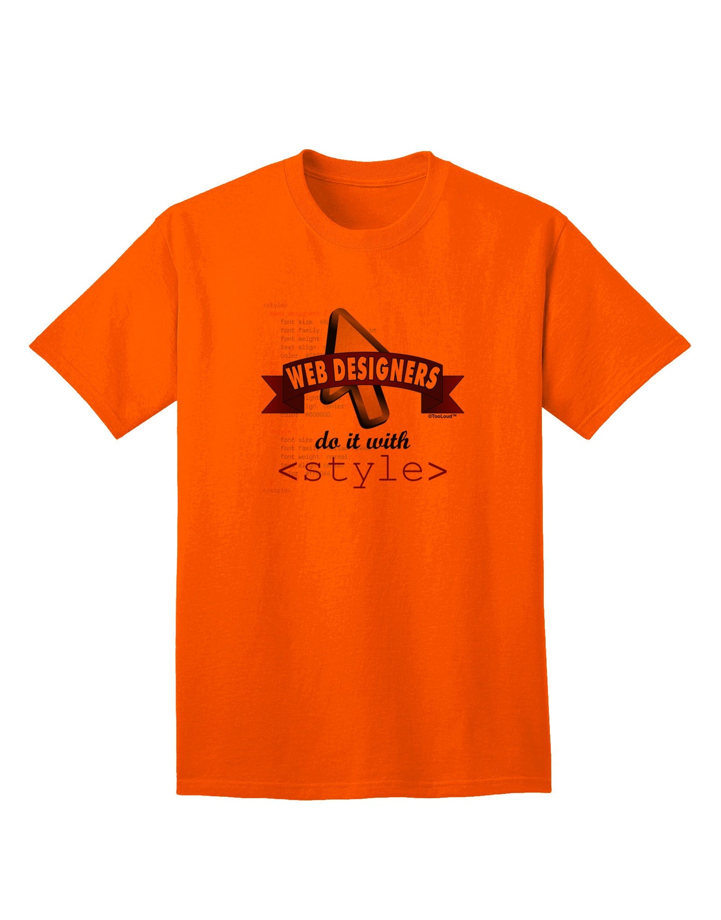 Web Designers' Collection - Sophisticated Adult Style T-Shirt-Mens T-shirts-TooLoud-Orange-Small-Davson Sales