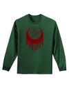 Weeping Crescent Blood Moon Star Adult Long Sleeve Dark T-Shirt-TooLoud-Dark-Green-Small-Davson Sales