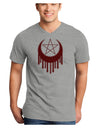 Weeping Crescent Blood Moon Star Adult V-Neck T-shirt-Mens V-Neck T-Shirt-TooLoud-HeatherGray-Small-Davson Sales