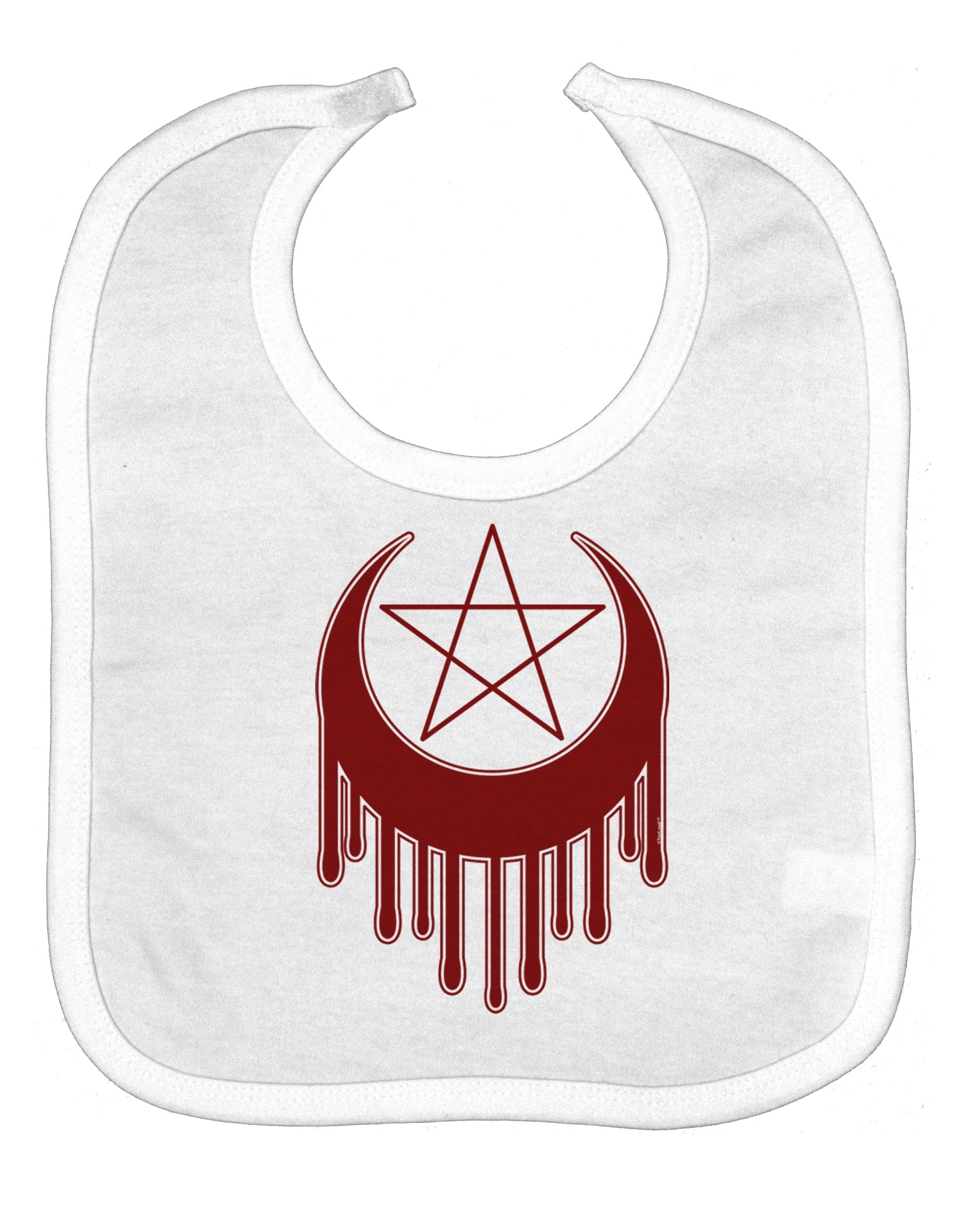 Weeping Crescent Blood Moon Star Baby Bib
